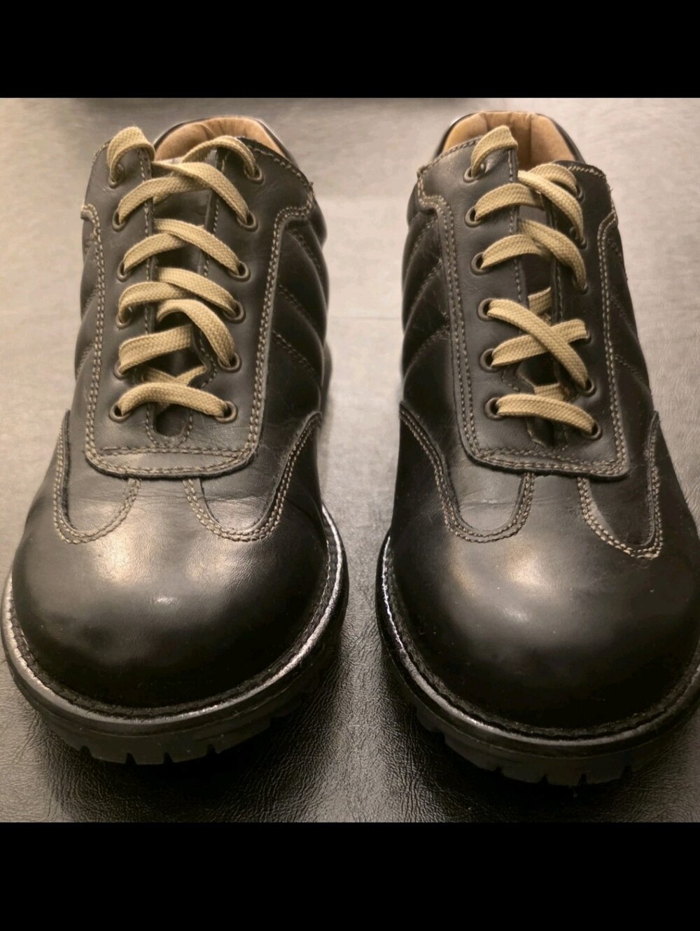 Hippopotamus Mens Oxfords Shoes Black Leather Lace Up Made In Italy 8D